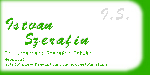 istvan szerafin business card