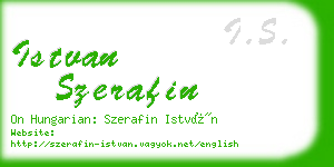 istvan szerafin business card